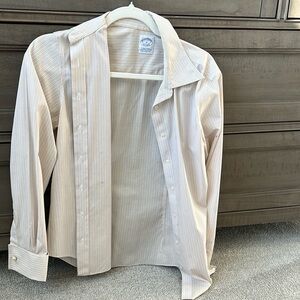 Semi fitted non iron cream shirt